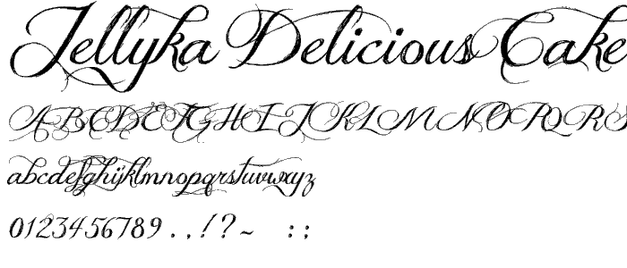 Jellyka Delicious Cake font